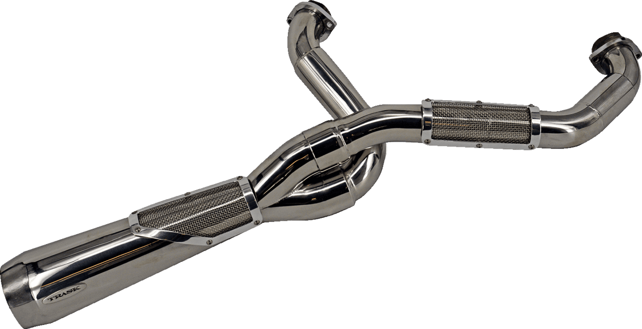 TRASK 1800-2561 2-into-1 Big Sexy Exhaust System - Polished Stainless Steel