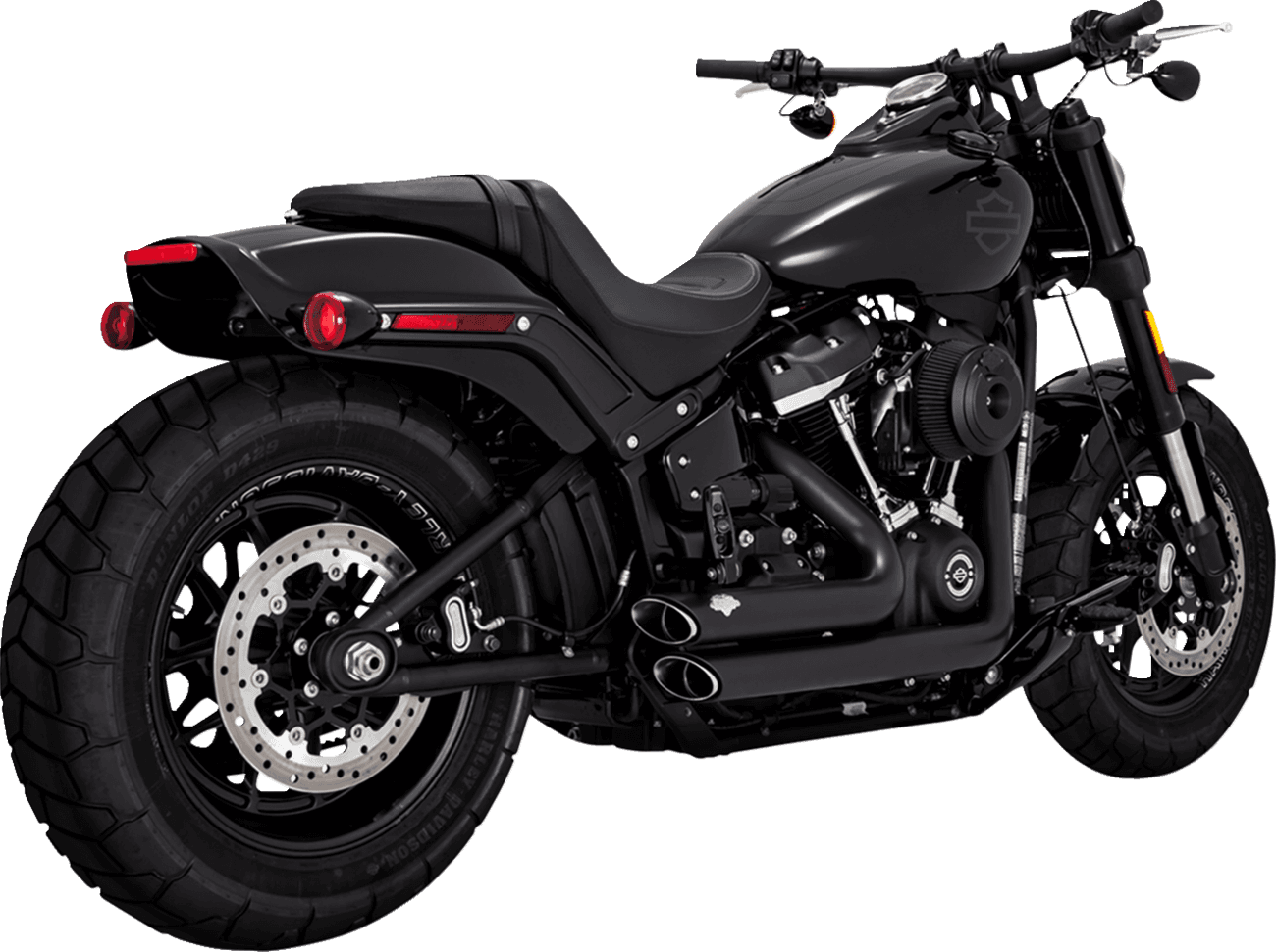 VANCE & HINES 1800-2603 Shortshots Staggered Exhaust System - Matte Black