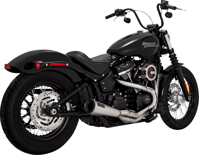 VANCE & HINES 1800-2608 2-into-1 Upsweep Exhaust System - Brushed - Stainless Steel — image 1 of 3