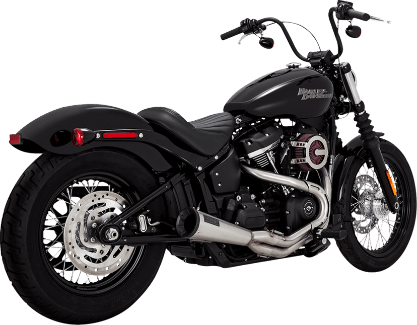 VANCE & HINES 1800-2608 2-into-1 Upsweep Exhaust System - Brushed - Stainless Steel — image 1 of 3