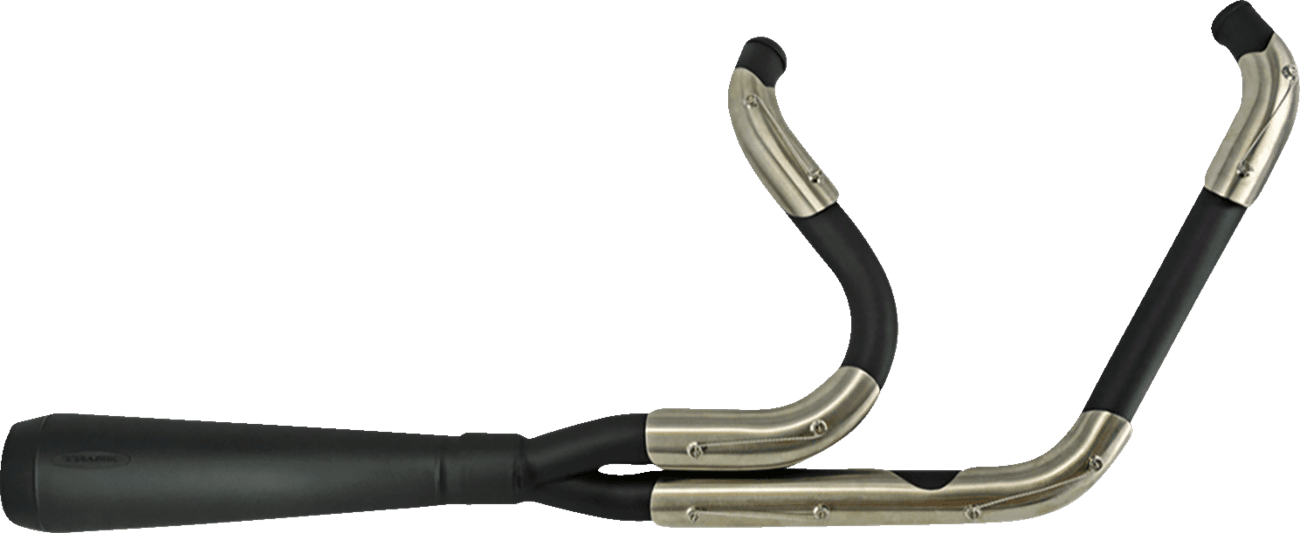 TRASK 1800-2647 2-into-1 Assault Exhaust System - Black Ceramic - with Bags