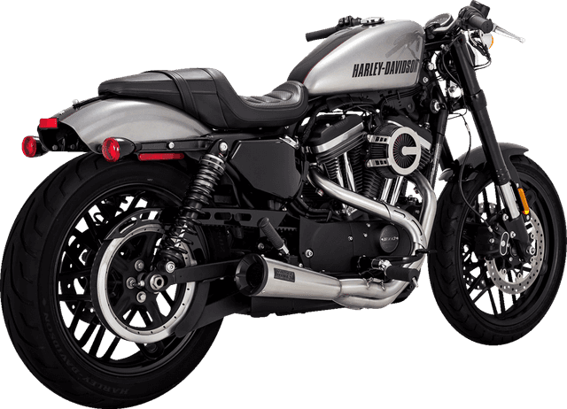 VANCE & HINES 1800-2654 2-into-1 Upsweep Exhaust System - Stainless Steel — image 1 of 2