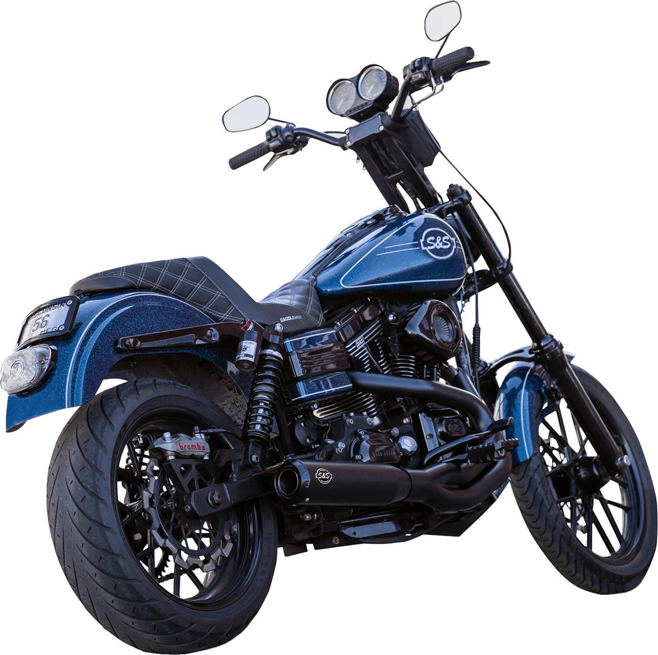 S&S CYCLE 1800-2663 2-into-1 Qualifier Exhaust System - Guardian Black