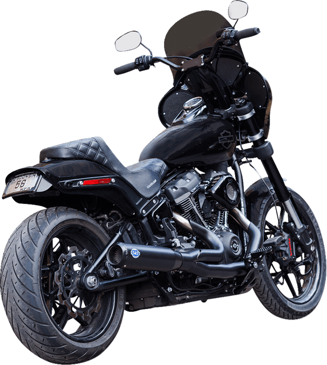 S&S CYCLE 1800-2683 2-into-1 Qualifier Exhaust System - 50-State - Black - Softail — image 2 of 3