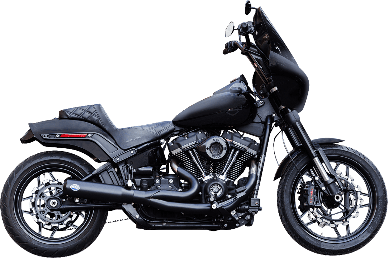 S&S CYCLE 1800-2683 2-into-1 Qualifier Exhaust System - 50-State - Black - Softail