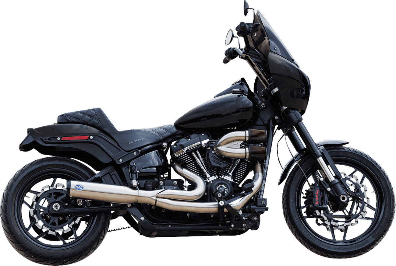 S&S CYCLE 1800-2684 2-into-1 Qualifier Exhaust System - Race Only - Brushed Stainless