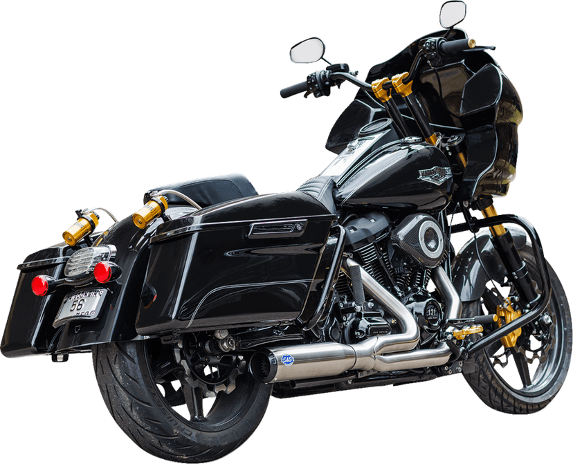 S&S CYCLE 1800-2686 2-into-1 Qualifier Exhaust System - Race Only - Brushed Stainless — image 2 of 3