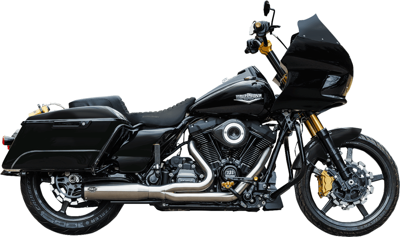 S&S CYCLE 1800-2687 2-into-1 Qualifier Exhaust System - 50-State - Silver