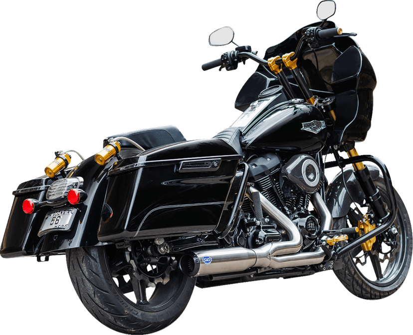 S&S CYCLE 1800-2687 2-into-1 Qualifier Exhaust System - 50-State - Silver — image 2 of 3