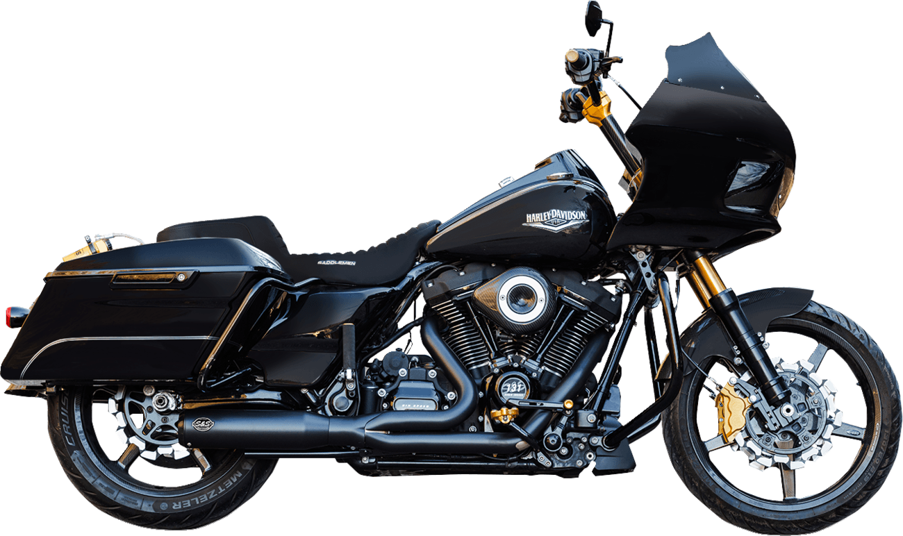 S&S CYCLE 1800-2688 2-into-1 Qualifier Exhaust System - Race Only - Guardian Black