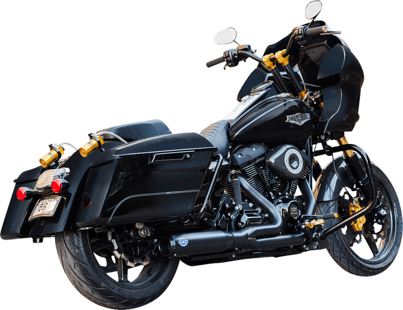 S&S CYCLE 1800-2688 2-into-1 Qualifier Exhaust System - Race Only - Guardian Black — image 2 of 3