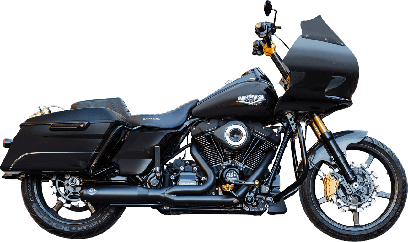 S&S CYCLE 1800-2689 2-into-1 Qualifier Exhaust System - 50-State - Black