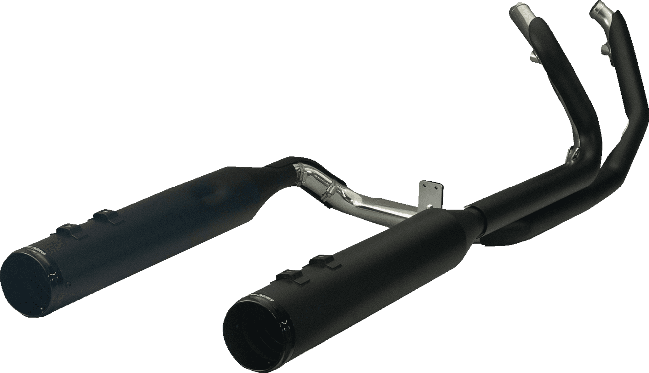 KHROME WERKS 1800-2714 2-into-2 Dominator Exhaust System with 4-1/2" Mufflers - Black with Race Tip - M8