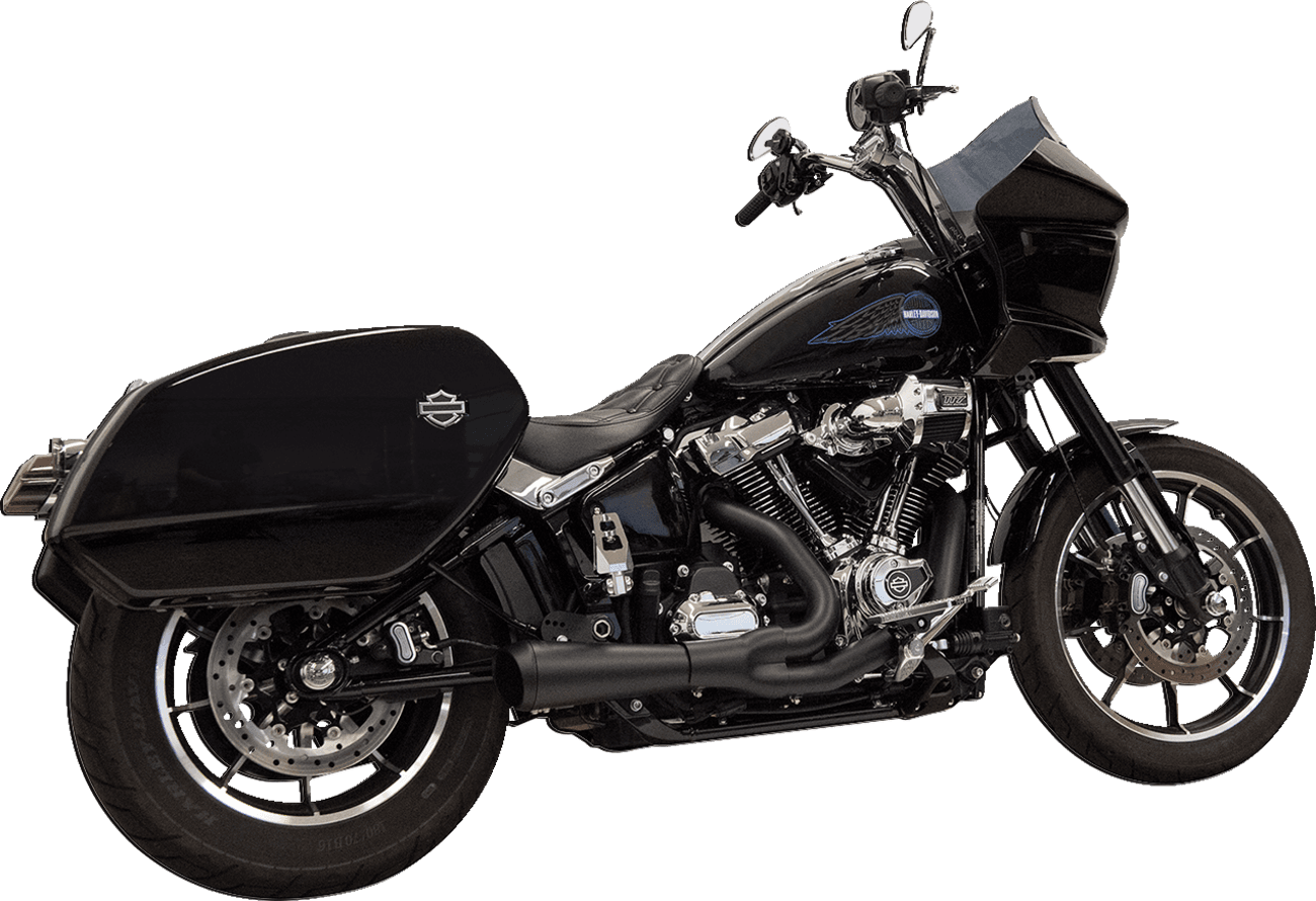 BASSANI XHAUST 1800-2746 2-into-1 Ripper Exhaust System with Megaphone Muffler - Black - 49-State - M8 Softail