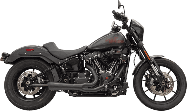 BASSANI XHAUST 1800-2749 2-into-1 The Ripper Exhaust System with Megaphone Muffler - Short - Black - M8 Softail — image 1 of 2