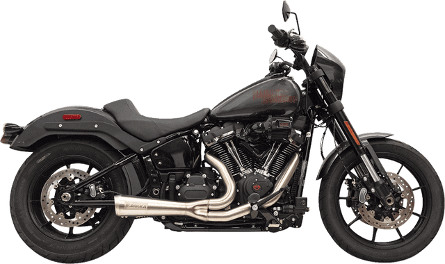BASSANI XHAUST 1800-2753 2-into-1 Ripper Exhaust System with Megaphone Muffler - Short - Stainless - 49-State - M8 Softail