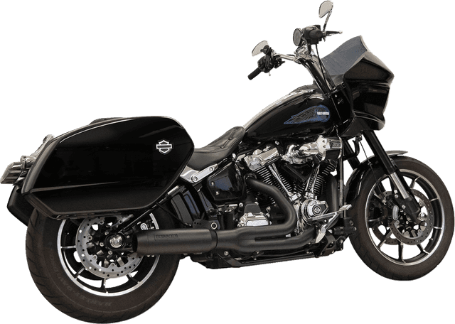 BASSANI XHAUST 1800-2756 2-into-1 Road Rage Exhaust System with Superbike Muffler - 4" - Black - Softail M8 — image 2 of 2