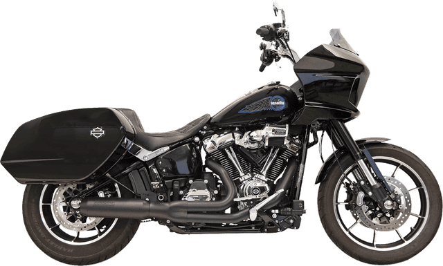 BASSANI XHAUST 1800-2756 2-into-1 Road Rage Exhaust System with Superbike Muffler - 4" - Black - Softail M8 — image 1 of 2