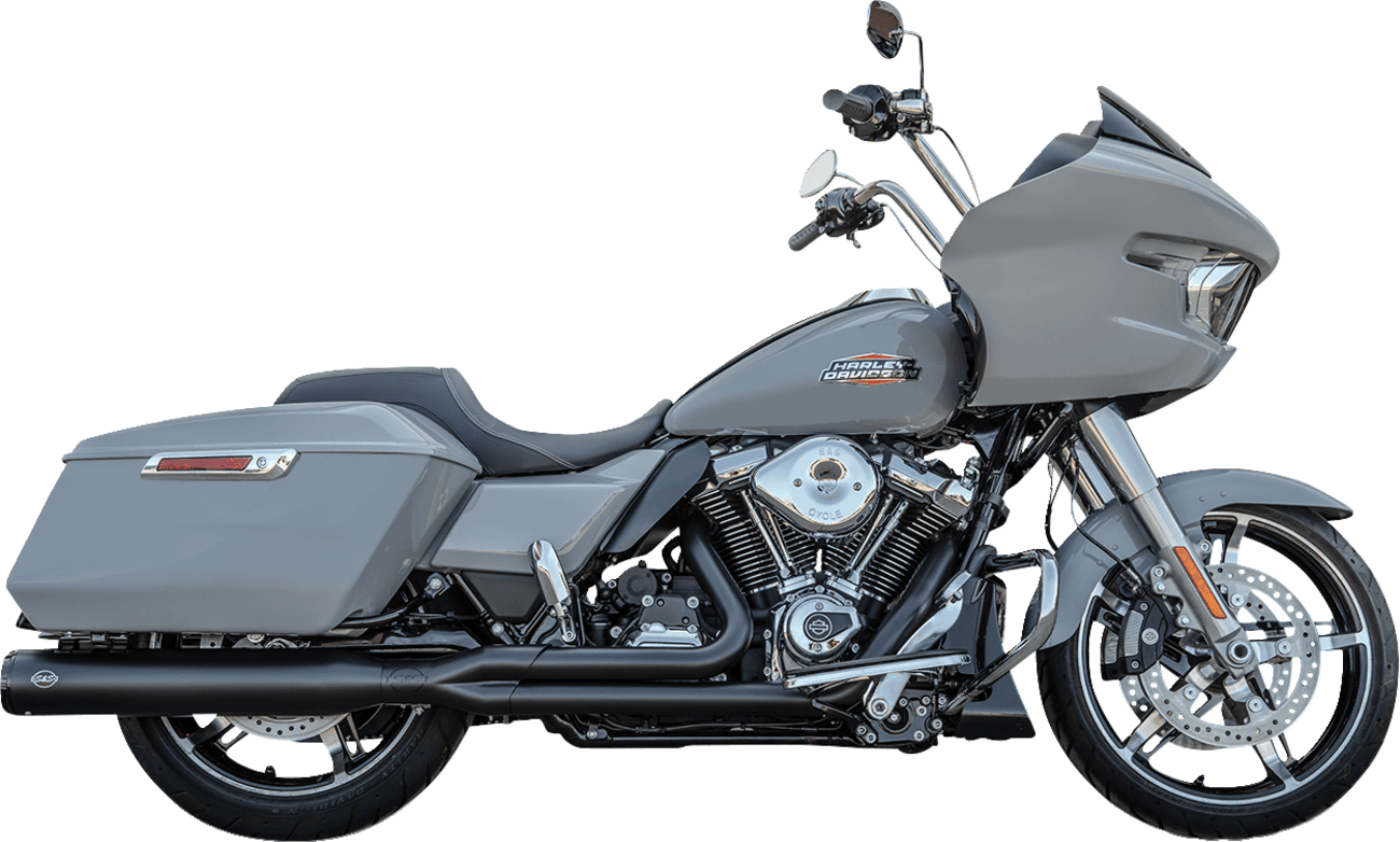 S&S CYCLE 1800-2757 2-into-1 GNX Exhaust System - Race Only - Guardian Black - Touring