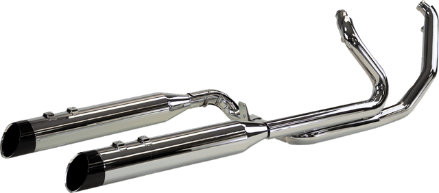 KHROME WERKS 1800-2765 2-into-1-into-2 Dominator-SR Exhaust System - Chrome - Without End Caps - M8 Touring — image 4 of 5