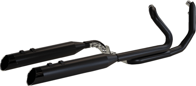 KHROME WERKS 1800-2767 2-into-1-into-2 Dominator-SR Exhaust System - Black - Without End Caps - Twin Cam Touring — image 1 of 2