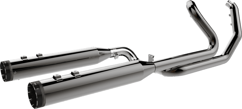 KHROME WERKS 1800-2769 2-into-1-into-2 Dominator-SR Exhaust System - Eclipse - Without End Caps - Twin Cam Touring — image 1 of 5