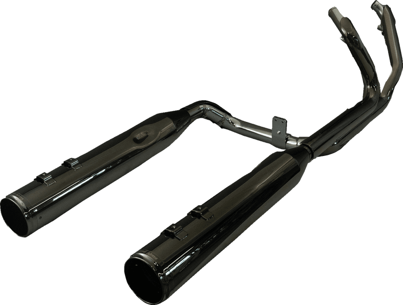 KHROME WERKS 1800-2769 2-into-1-into-2 Dominator-SR Exhaust System - Eclipse - Without End Caps - Twin Cam Touring — image 4 of 5