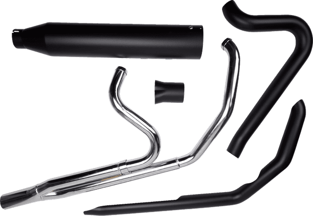 KHROME WERKS 1800-2770 2-into-1 Outlaw-SR Exhaust System - Black - Without End Cap - M8 Touring — image 1 of 2