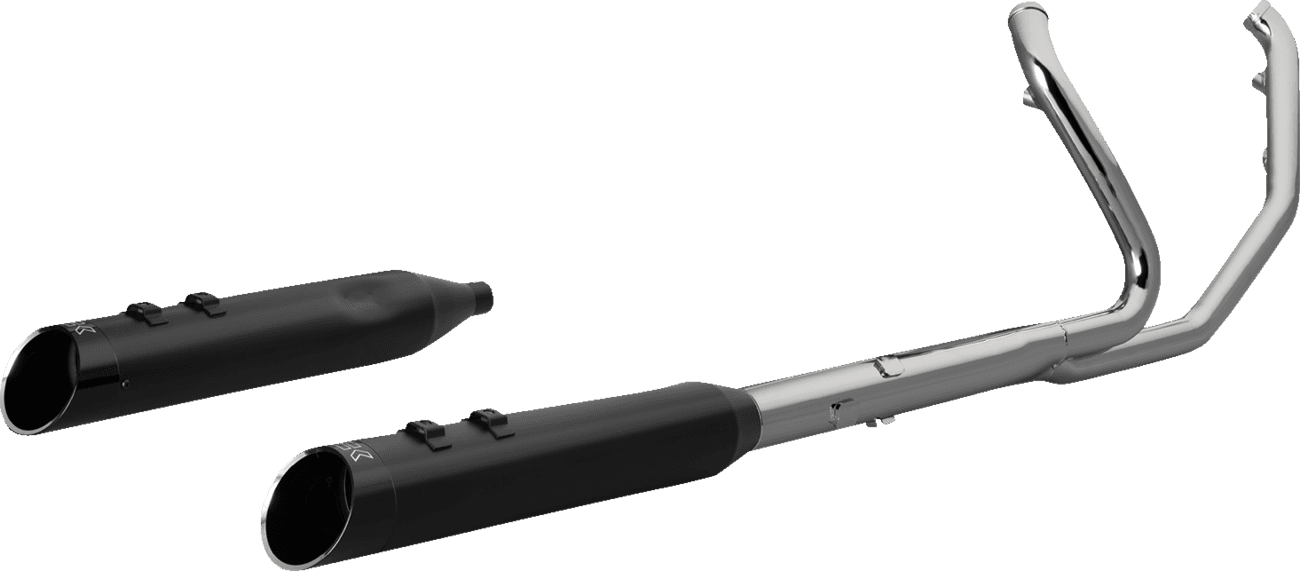 KHROME WERKS 1800-2776 2-into-2 Icon-SR Exhaust System - Chrome - Without End Caps - M8 Touring
