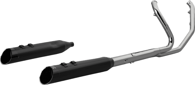 KHROME WERKS 1800-2777 2-into-2 Icon-SR Exhaust System - Eclipse - Without End Caps - M8 Touring