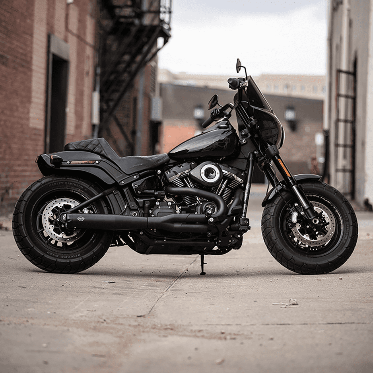 S&S CYCLE 1800-2823 2-into-1 Exhaust System - Black