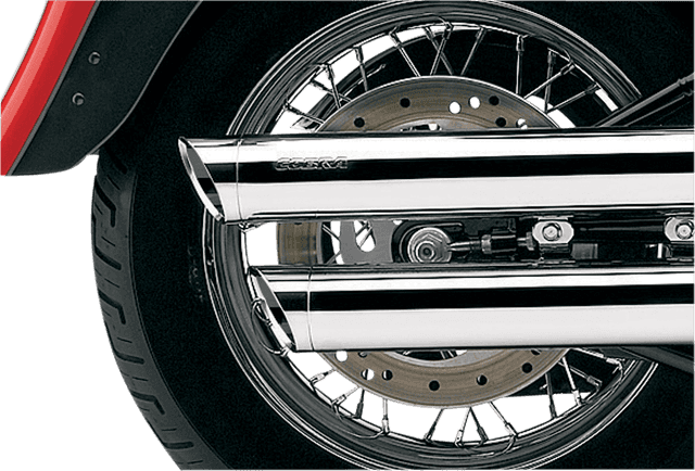 COBRA 1801-0360 3" Slip-On Mufflers - Chrome - '07-'17 FLSTF — image 3 of 3