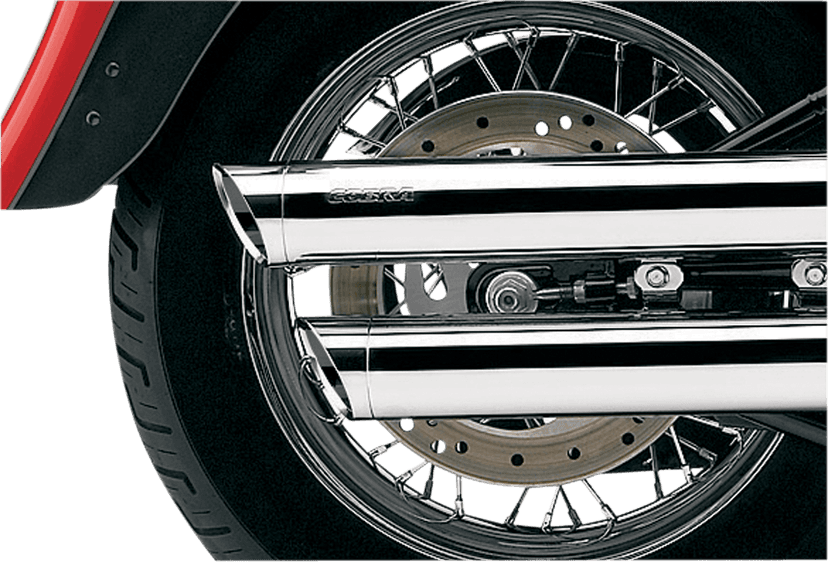 COBRA 1801-0360 3" Slip-On Mufflers - Chrome - '07-'17 FLSTF — image 3 of 3