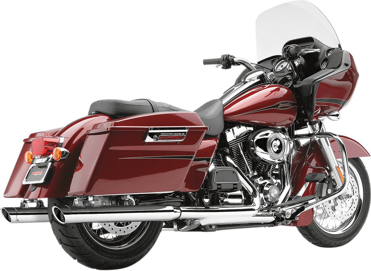 COBRA 1801-0365 3" Slip-On Muffler - Chrome - '95-'16 FLT