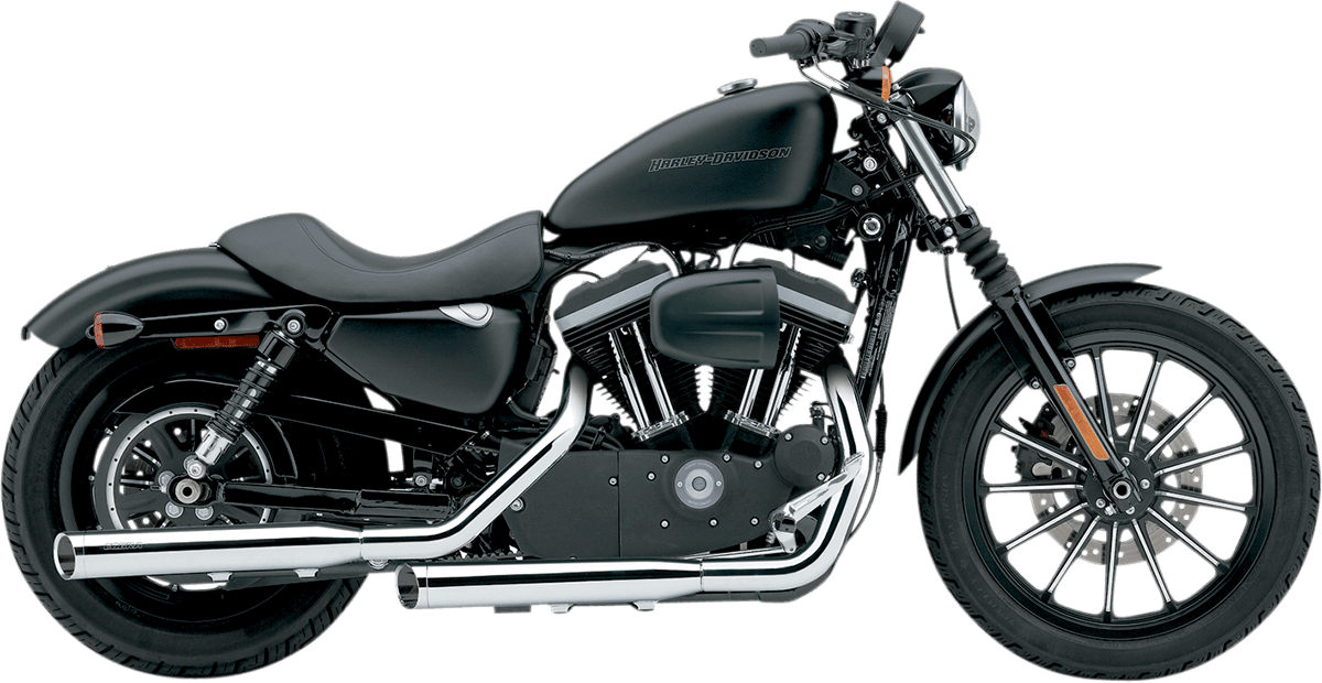 COBRA 1801-0366 3" Slashcut Slip-On Mufflers - Chrome - '04-'13 XL