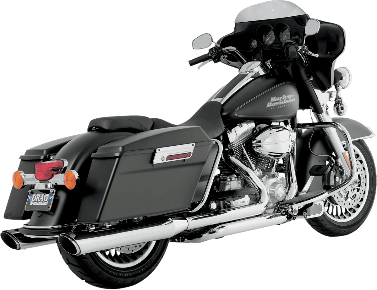 VANCE & HINES 1801-0392 Twin Slash Slip-On Mufflers - Chrome - '95-'16 FL