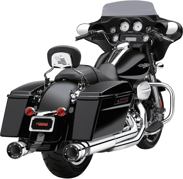 COBRA 1801-0666 Race-Pro Slip-On Mufflers - Chrome - '95-'16 FLH — image 4 of 4