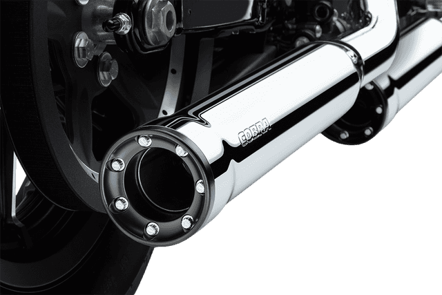 COBRA 1801-0707 Slip-On Mufflers with Race-Pro Tips - 3" - Chrome - '14-'22 XL — image 2 of 3