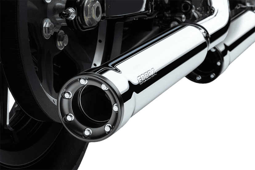 COBRA 1801-0707 Slip-On Mufflers with Race-Pro Tips - 3" - Chrome - '14-'22 XL — image 2 of 3
