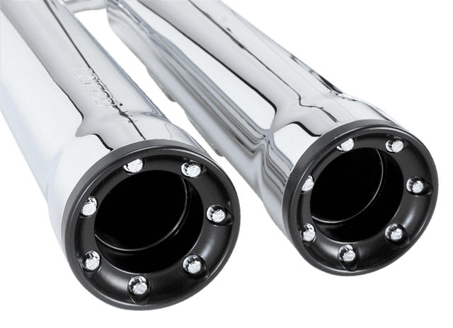 COBRA 1801-0709 Slip-On Mufflers with Race Pro Tips - 3" - Chrome - '00-'06 FLSTF/FXSTD — image 2 of 5