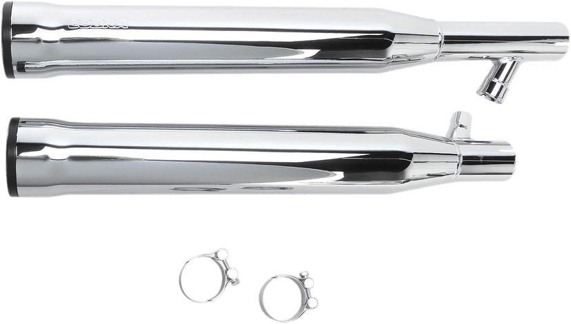 COBRA 1801-0709 Slip-On Mufflers with Race Pro Tips - 3" - Chrome - '00-'06 FLSTF/FXSTD — image 4 of 5