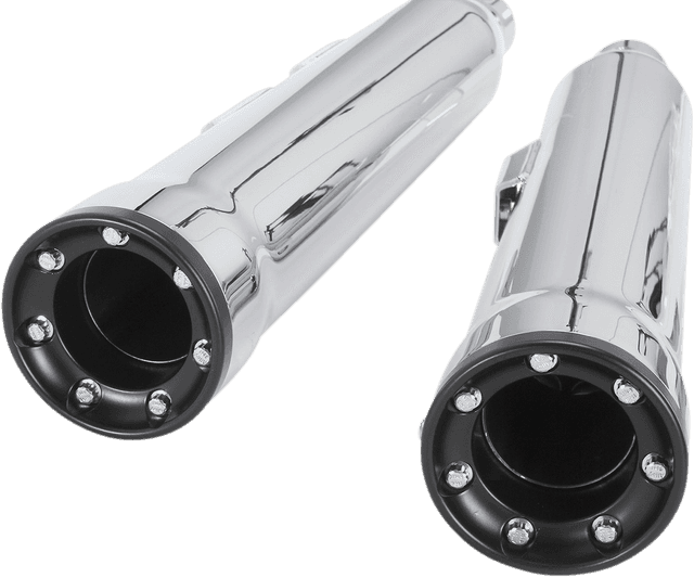 COBRA 1801-0711 Slip-On Mufflers with Race Pro Tips - 3" - Chrome - '07-'17 FLSTF/FXSTD — image 3 of 5