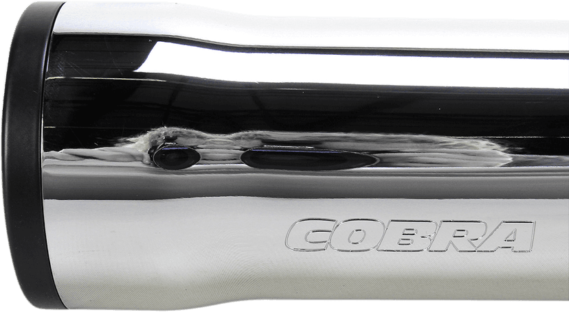 COBRA 1801-0711 Slip-On Mufflers with Race Pro Tips - 3" - Chrome - '07-'17 FLSTF/FXSTD — image 2 of 5