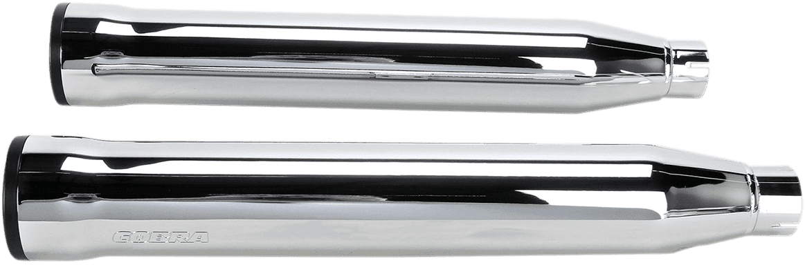 COBRA 1801-0711 Slip-On Mufflers with Race Pro Tips - 3" - Chrome - '07-'17 FLSTF/FXSTD