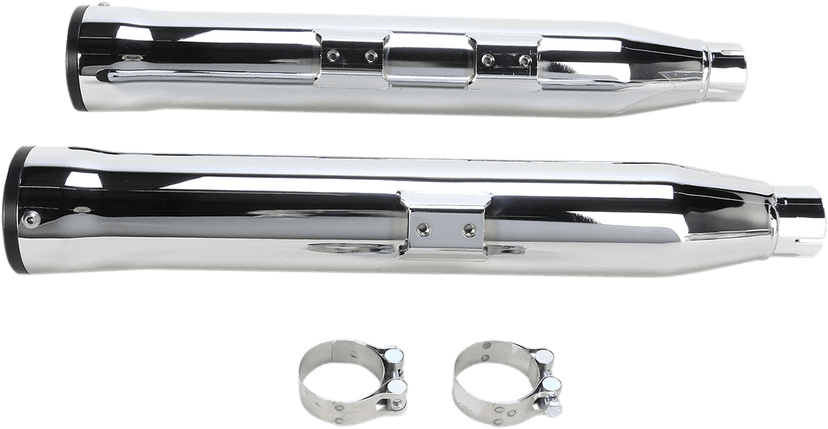 COBRA 1801-0711 Slip-On Mufflers with Race Pro Tips - 3" - Chrome - '07-'17 FLSTF/FXSTD — image 4 of 5