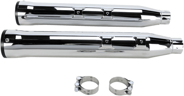 COBRA 1801-0713 Slip-On Mufflers with Race Pro Tips - 3" - Chrome - '07-'17 FLSTN/FLSTSB/FLSS/FLSTFBS — image 4 of 5