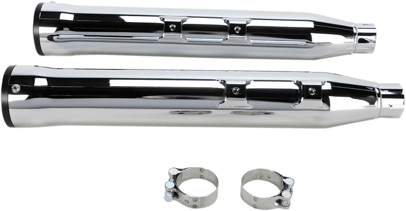 COBRA 1801-0713 Slip-On Mufflers with Race Pro Tips - 3" - Chrome - '07-'17 FLSTN/FLSTSB/FLSS/FLSTFBS — image 4 of 5