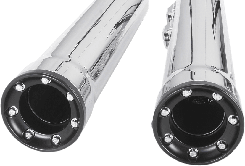 COBRA 1801-0713 Slip-On Mufflers with Race Pro Tips - 3" - Chrome - '07-'17 FLSTN/FLSTSB/FLSS/FLSTFBS — image 3 of 5