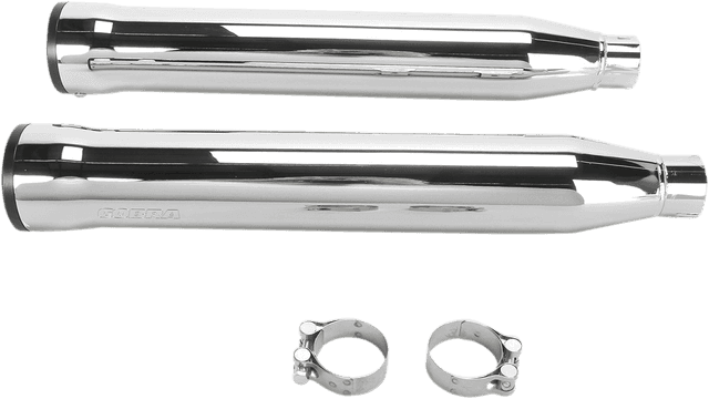 COBRA 1801-0713 Slip-On Mufflers with Race Pro Tips - 3" - Chrome - '07-'17 FLSTN/FLSTSB/FLSS/FLSTFBS — image 5 of 5