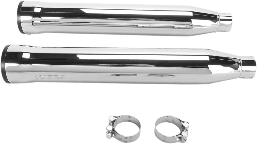 COBRA 1801-0713 Slip-On Mufflers with Race Pro Tips - 3" - Chrome - '07-'17 FLSTN/FLSTSB/FLSS/FLSTFBS — image 5 of 5